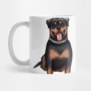 Cute Rottweiler Drawing Mug